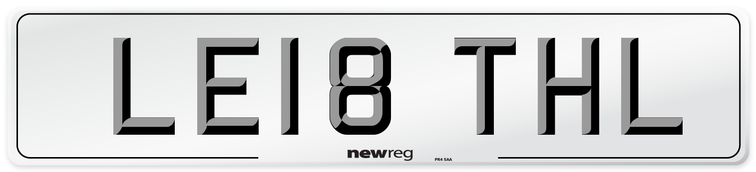 LE18 THL Number Plate from New Reg